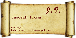 Jancsik Ilona névjegykártya