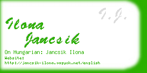 ilona jancsik business card